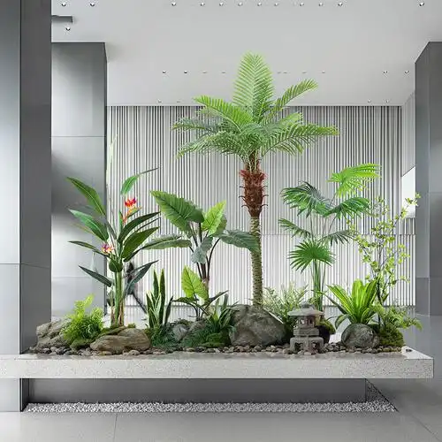 热带雨林风仿真植物盆栽椰子树绿植造景假树大型室内景观橱窗摆件