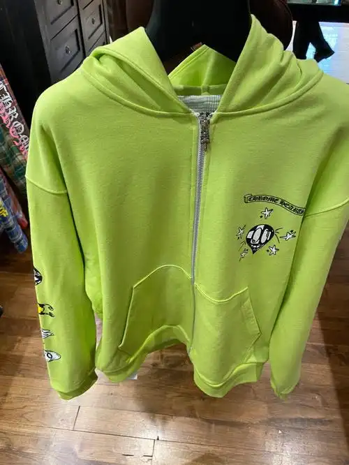 克罗心新款卫衣短袖荧光绿