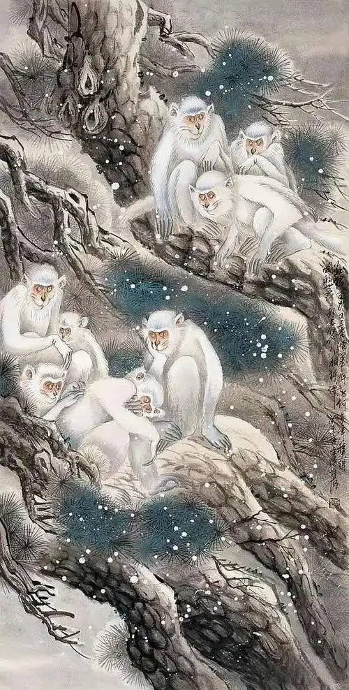 画家徐培晨中国画猴第一人