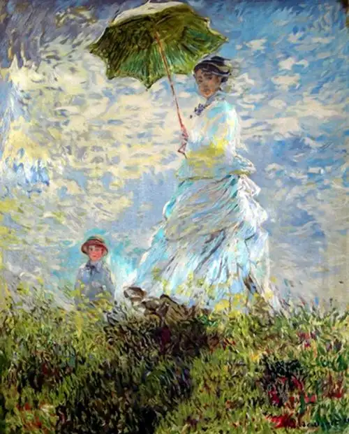 莫奈 撑阳伞的女人