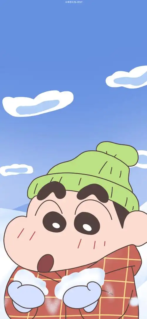 动漫壁纸 - 蜡笔小新 cr:@见水印 渐变纯色/手绘壁纸/聊天背景/小清新