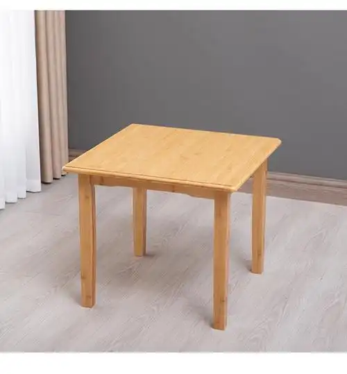 巧竹匠 四方桌家用小方桌办公室办公桌小户型正方形餐桌学习写字楠竹