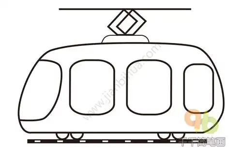 交通 功能用车 有轨电车简笔画 有轨电车是采用电力驱动并在轨道上