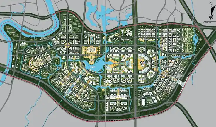 滨湖片区城市景观 总平面图5