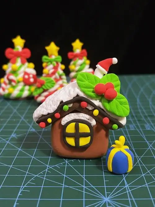 超轻粘土圣诞小屋教程