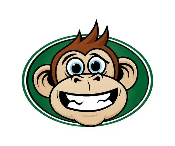 笑猴头卡通吉祥物图片