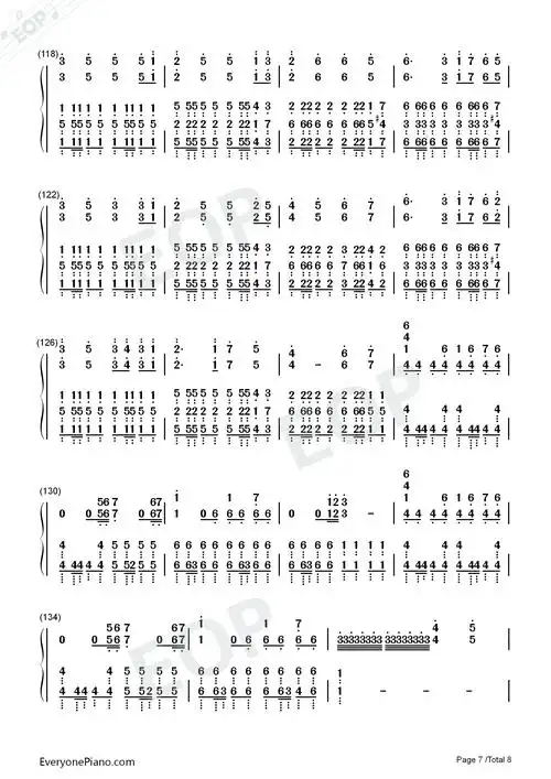 victory-完整版双手简谱预览7-钢琴谱文件(五线谱,双手简谱,数字谱