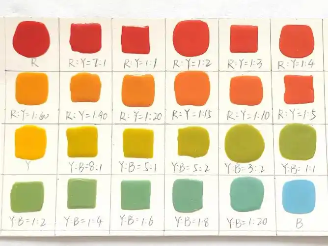 翠吉火漆调色配比色卡