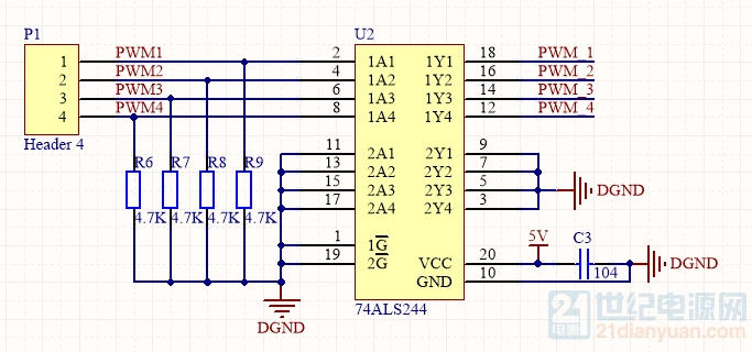74hc244为何输入为方波输出波形却发生畸变