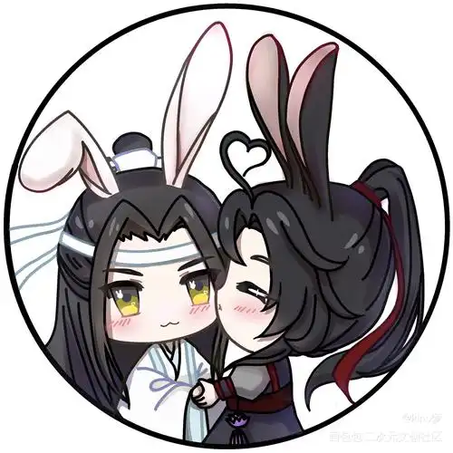魏无羡1031生日快乐#_魔道祖师蓝忘机魏无羡q版忘羡绘画作品