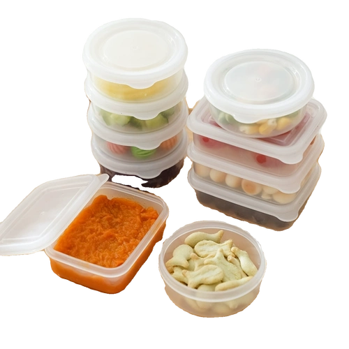 盒上班带小菜零食保鲜盒幼儿园装食材收纳盒子迷你圆形方形小分装