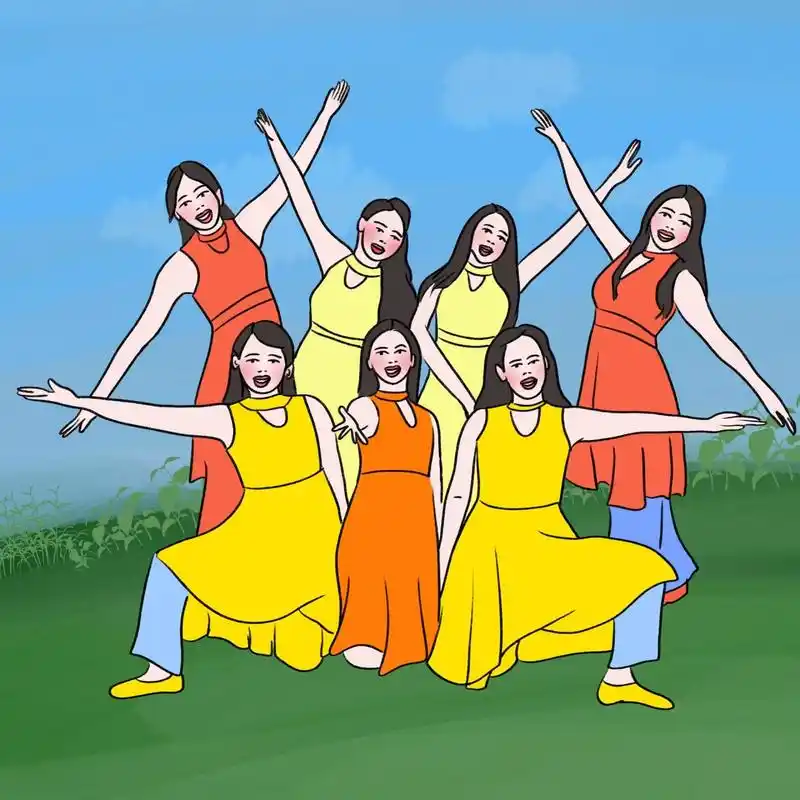 这些7人拍照pose 也太好看了吧!00