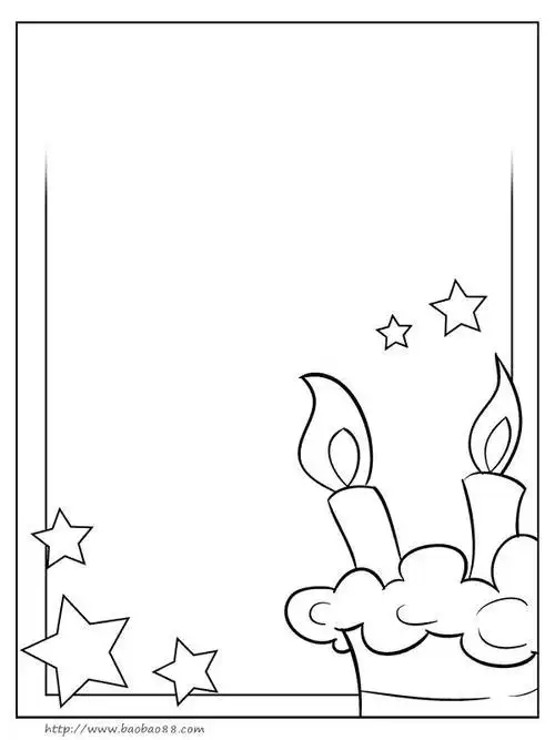 信纸花边简笔画