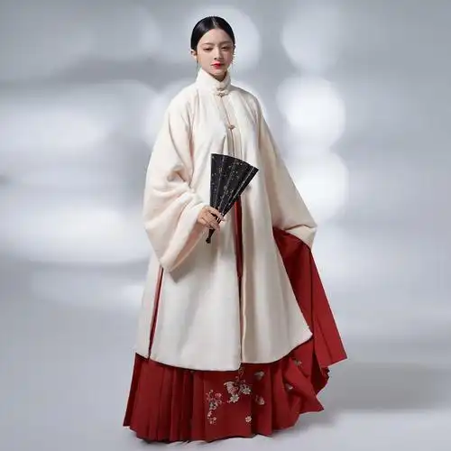 风牵一袖暖暖明制汉服女正品原创立领对襟长袄汉服