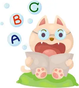 英语卡通字母卡通动物英语字母表教育网页为幼儿以字母 n 为学习英语.