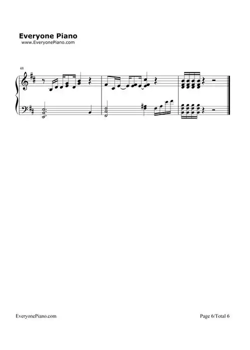 加州旅馆(hotel california)五线谱预览6