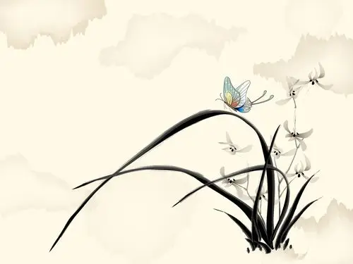 唯美的水墨花