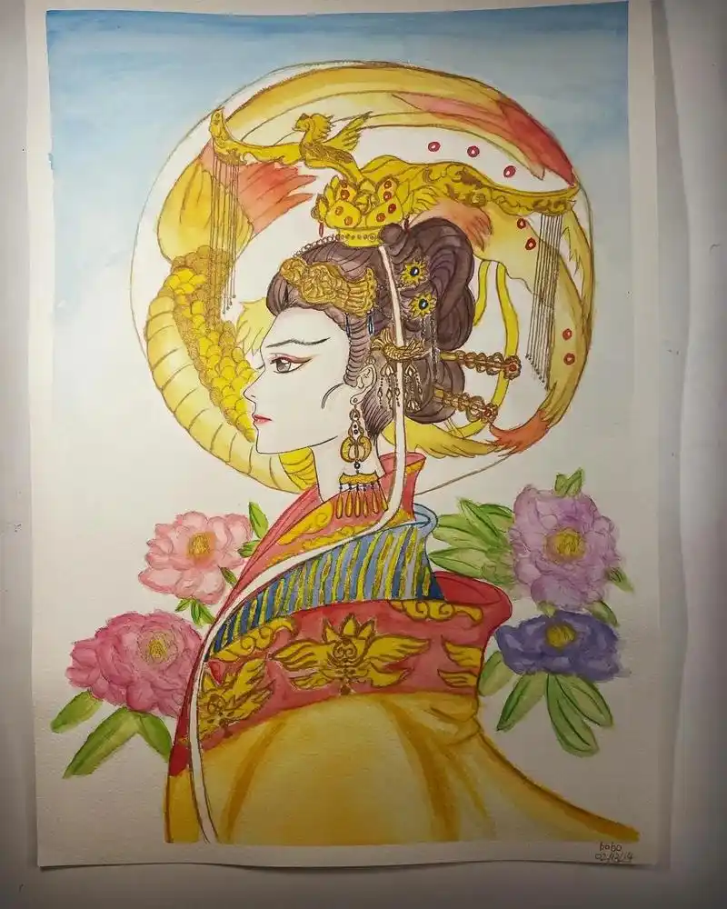 武则天(唐)#手绘 #临摹 #古风 #自学 #哒哒猫 - 抖音