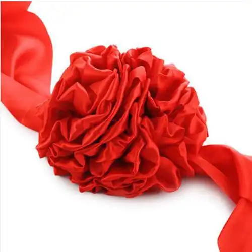 剪刀 托盘 托盘布锦布 大红花 绶带礼仪带定做红布婚庆新郎花球红绣球