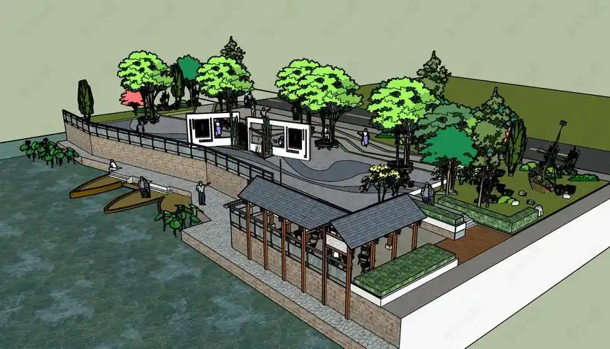 小广场设计 sketchup模型