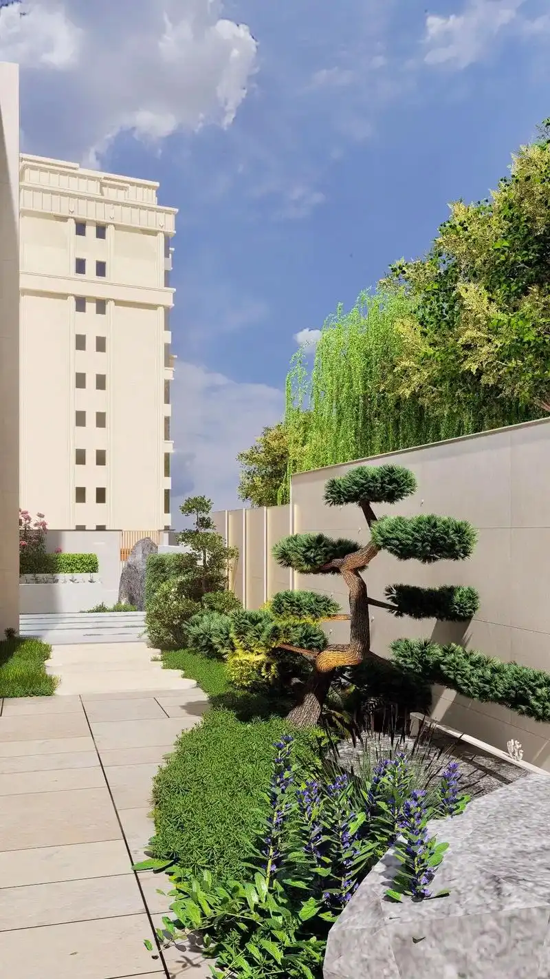 花园设计|别墅庭院景观露台实景设计案例73.