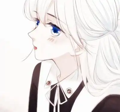 动漫女头白色简约