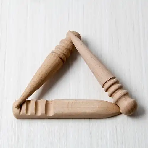 东洋木工磨边圆木棒 皮边抛光工具木柄木棒 宽槽细头打磨修边