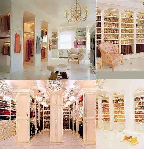 一个字,壕!明星的豪华衣帽间 范爷租别墅来放鞋