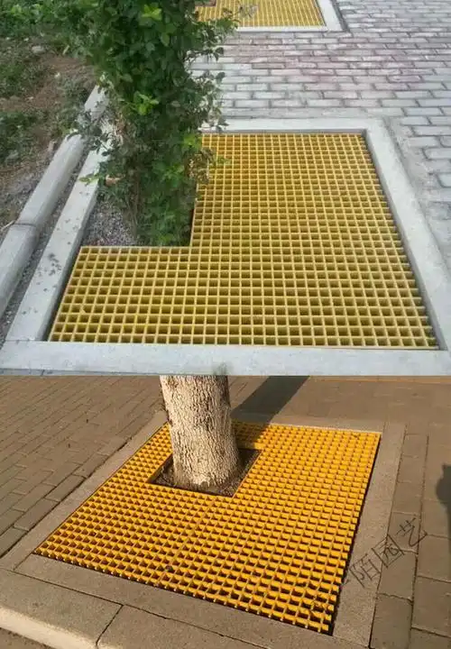 可狄 玻璃钢格栅树篦子树池盖板树坑网格树穴围栏网护树板绿化树池