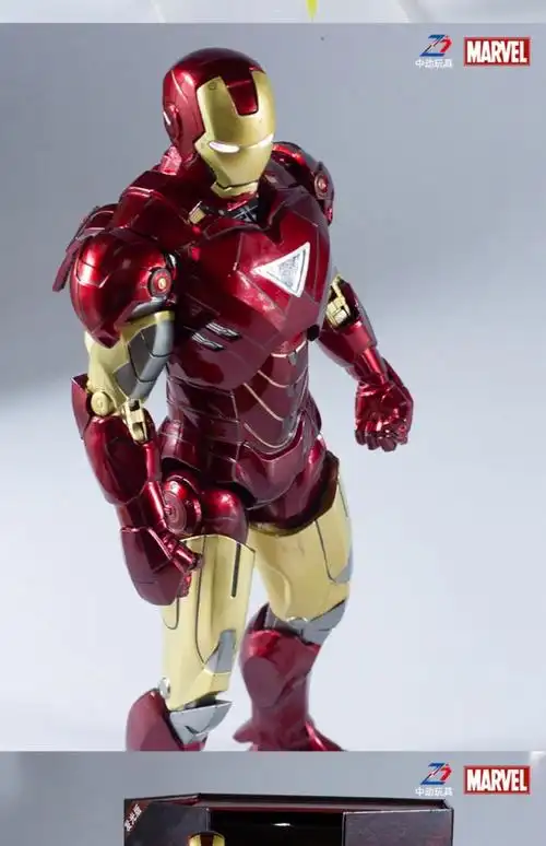 钢铁侠手办合金mk50 可发光关节可动漫威纳米战甲礼盒装十周年纪念版