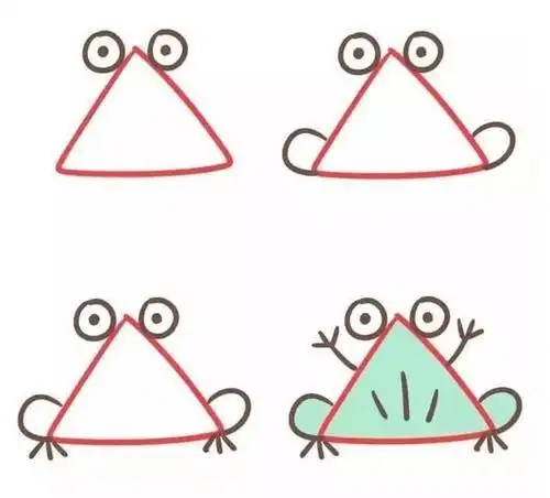 可爱的图形宝宝简笔画