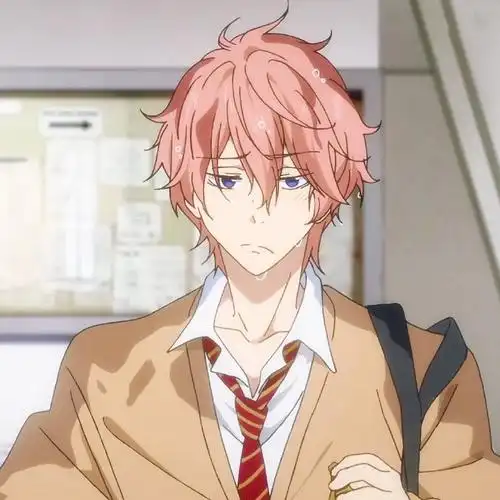 free!#谁能拒绝一位可爱的粉毛帅哥呢!kiss me#鴫野贵澄##二次元