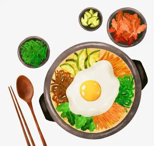 手绘清新寿喜烧日式料理