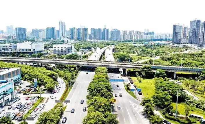 宝安大道别具特色的景观大道