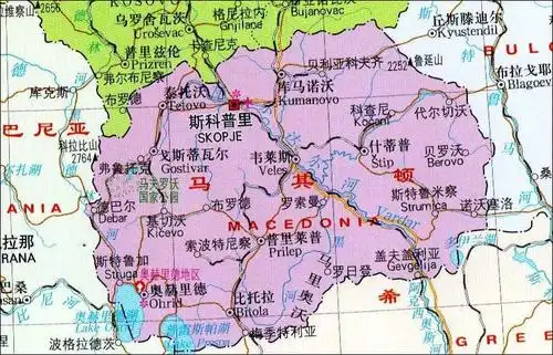 马其顿地图(大字版)