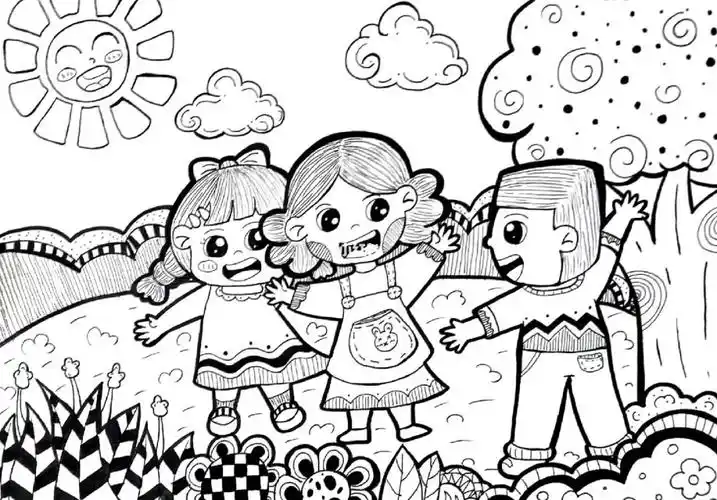 等多种场#临摹 #幼儿主题画  #幼教考编画画素材  #简笔画  #幼儿主题