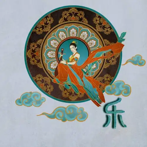 敦煌 壁画 插画