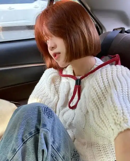 脏橘色女生不用漂的显白发色大连染发