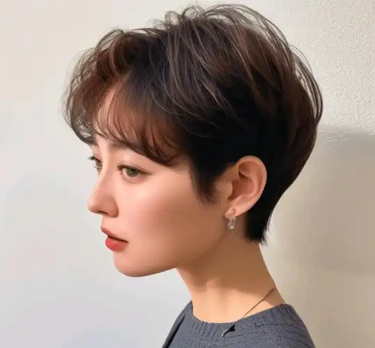 女士短发剪来剪去,层次短发最时尚,推边烫卷都很美_发型_魅力_个性