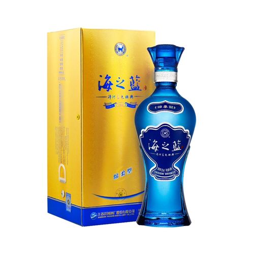 洋河海之蓝52度480ml 1瓶绵柔口感浓香型白酒商务送礼佳品酒水 - 痕风
