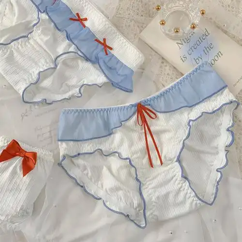 童话白雪姬~夏季白色女生中腰女士内裤女少女风2022新款爆款时尚