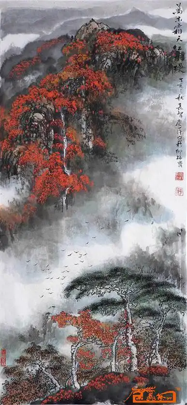 陈长智 林庆萍-作品7 秋景山水-淘宝-名人字画-中国书画交易中心,中国