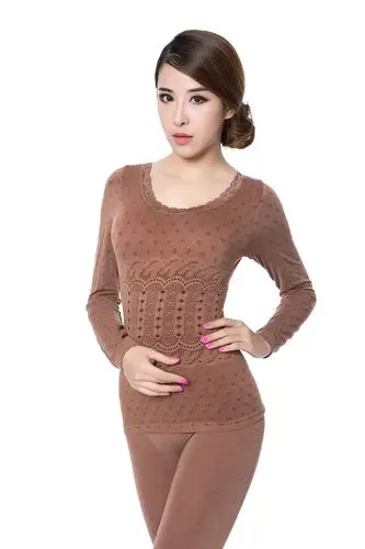 厂家直销 爆款新款批发再生纤维无缝美体蕾丝塑身内衣 保暖内衣