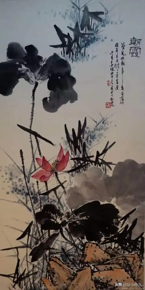 张大千,齐白石,潘天寿等十位国画大师的荷花,谁的最有风骨_网易订阅