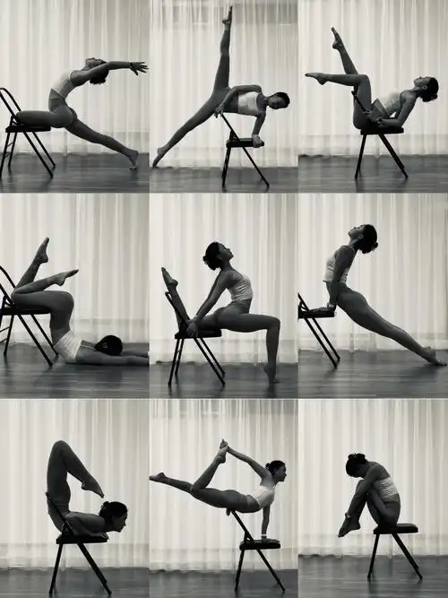 简约好看的椅子瑜伽体式07