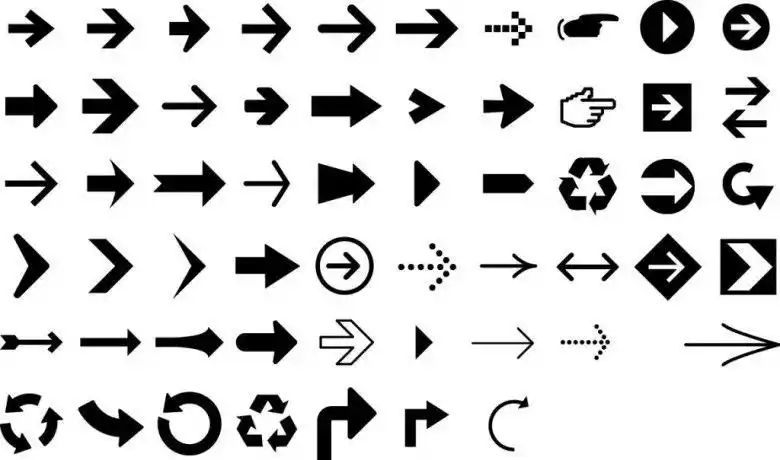 50多个箭头符号图标