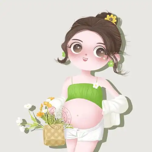 可爱孕妈头像02左划是不是更好看