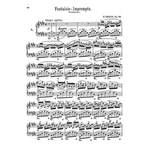 肖邦 升c小调幻想即兴曲 钢琴谱 带指法 op.66【高清】