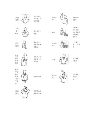 排球主裁判手势