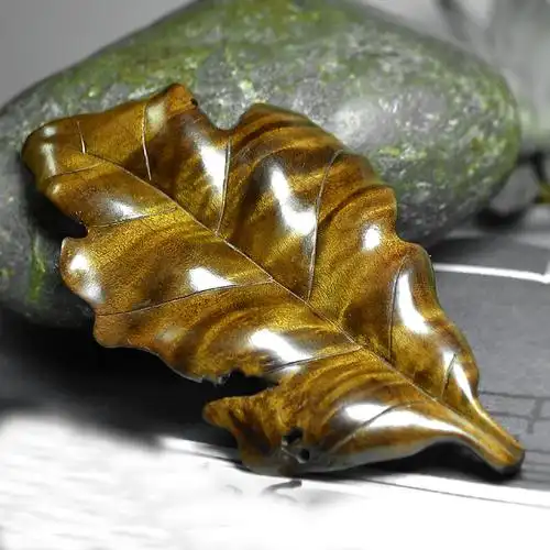 金丝楠乌木阴沉木金丝楠木雕树叶子毛衣链手把件吊坠挂坠创意挂件